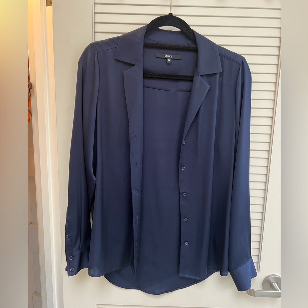 Quince silk button down